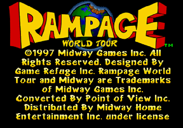 Rampage World Tour screenshot 3 for Sega Saturn